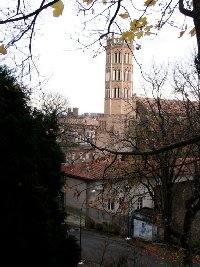 La cathdrale de Pamiers depuis le Castella